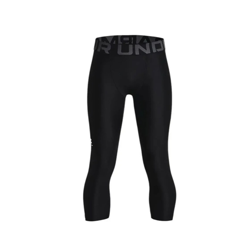 Under Armour Heatgear Boys Fitted 3/4 Leggings Compression Black Medium 1361741